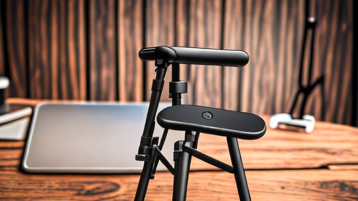 Smartphone tripod setup showing mounting and adjustment.