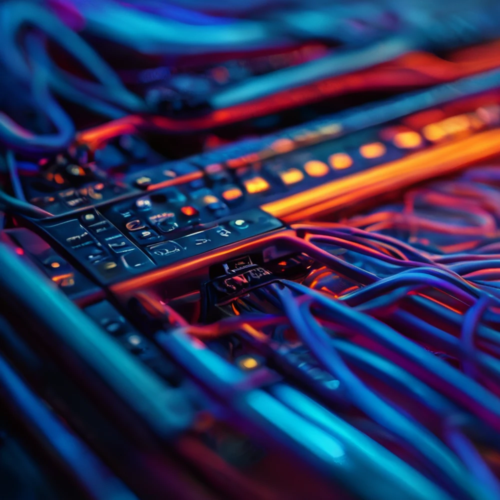 Cisco router with network cables