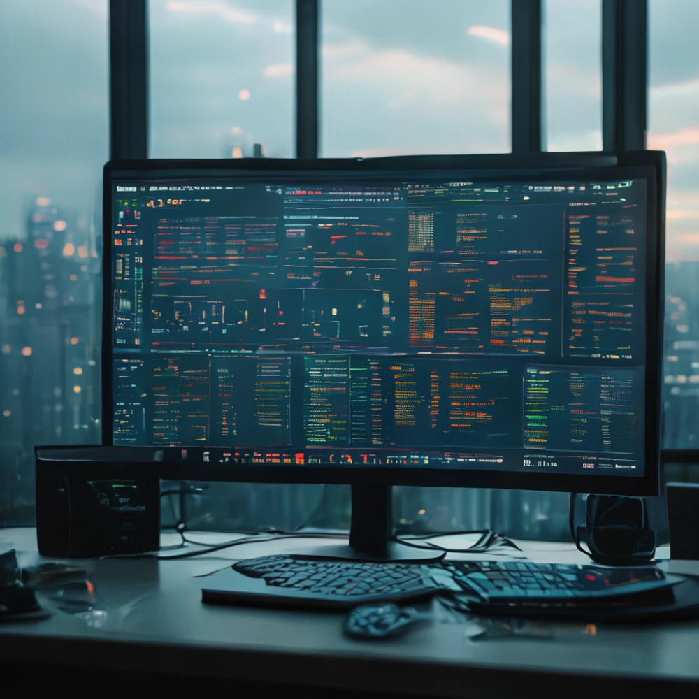 AI monitoring dashboard with network traffic