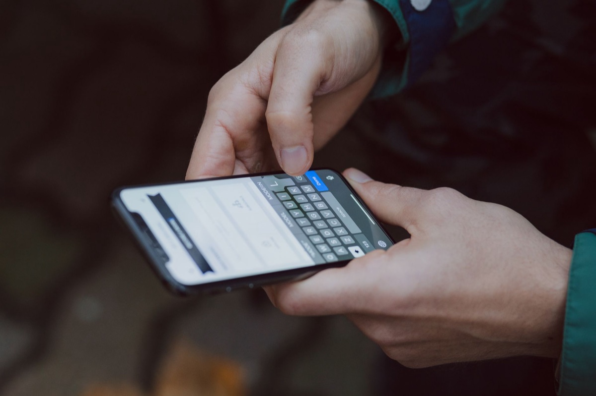 Text message with fake bank verification request