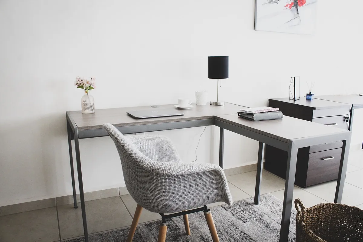 workplace, workspace, home office, office, desk, laptop, table, work at home, wfh, work from home, room, furniture, armchair, home office, office, office, offic